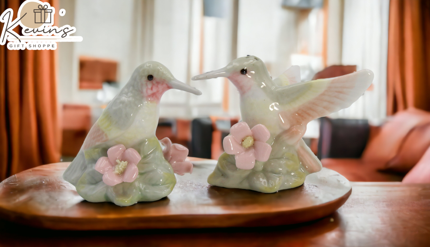 Ceramic Hummingbirds Salt & Pepper Shakers Home Décor Gift for Her Gift for Mom Kitchen Décor Birdwatcher Gift - Salt &