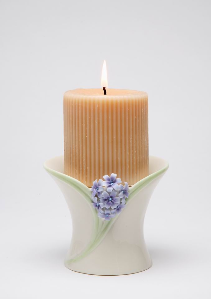 Ceramic Hyacinth Flower Candle Holder Home Décor Gift for Her Gift for Mom Nature Lover Gift Vintage Decor Wedding