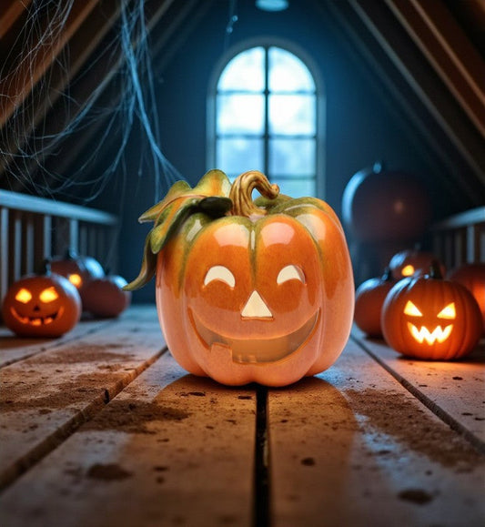 Ceramic Jack-o-Lantern Pumpkin Tealight Candle Holder Home Décor Gift for Her Gift for Mom Kitchen Décor Fall Décor