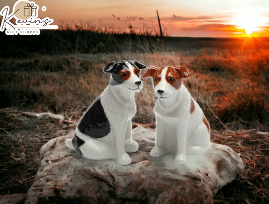 Ceramic Jack Russel Dogs Salt & Pepper Shakers Home Décor Gift for Her Gift for Mom Kitchen Décor Dog Lover Gift Pet