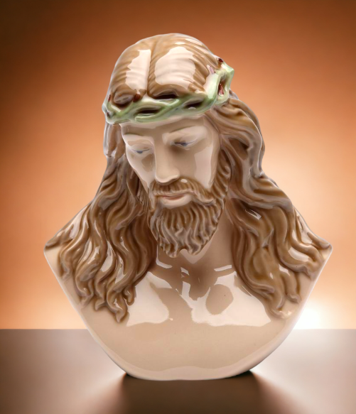 Ceramic Jesus Figurine Religious Décor Religious Gift Church Décor Baptism Gift - Figurines