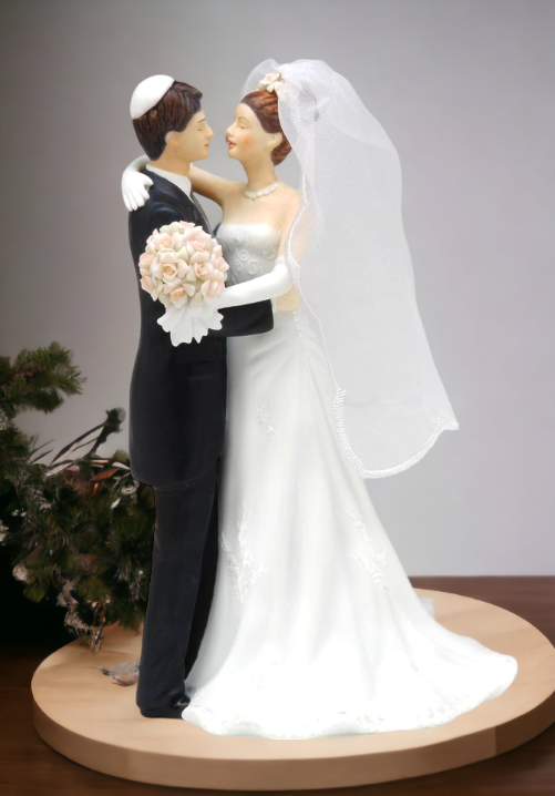 Ceramic Jewish Bride and Groom Figurine Jewish Wedding Decor Gift Jewish Home Decor - Figurine