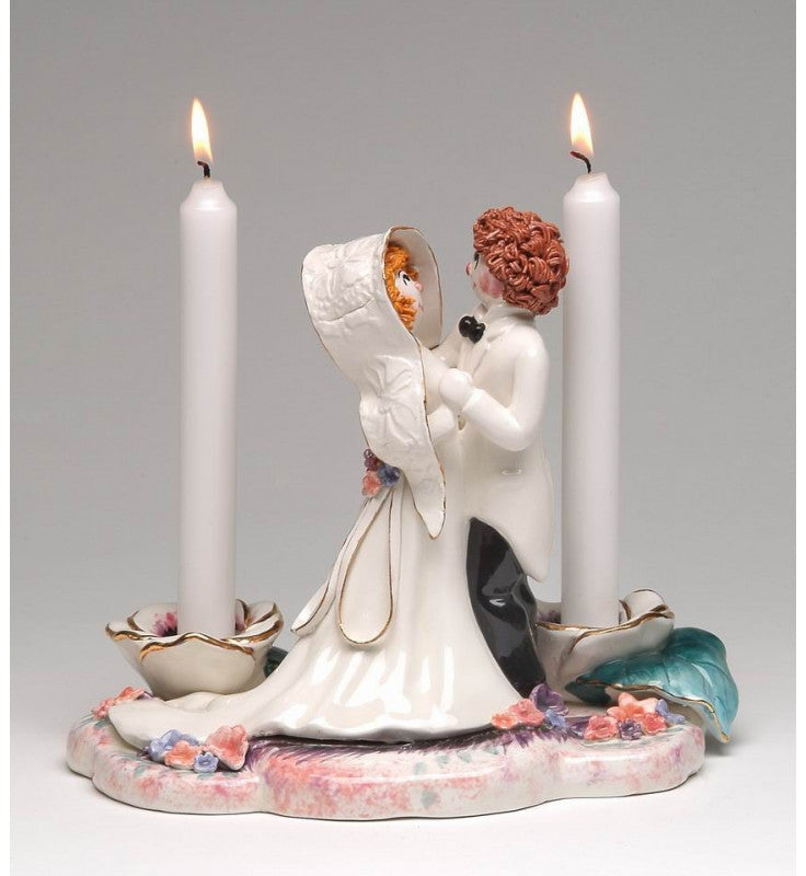 Ceramic Jewish Bride and Groom Wedding Candle Holders Wedding Decor Wedding Gift CANDLES NOT INCLUDED - Candle Holders