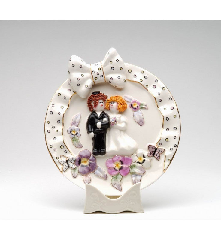 Ceramic Jewish Bride and Groom Wedding Decor Plate Wedding Gift - decor plate