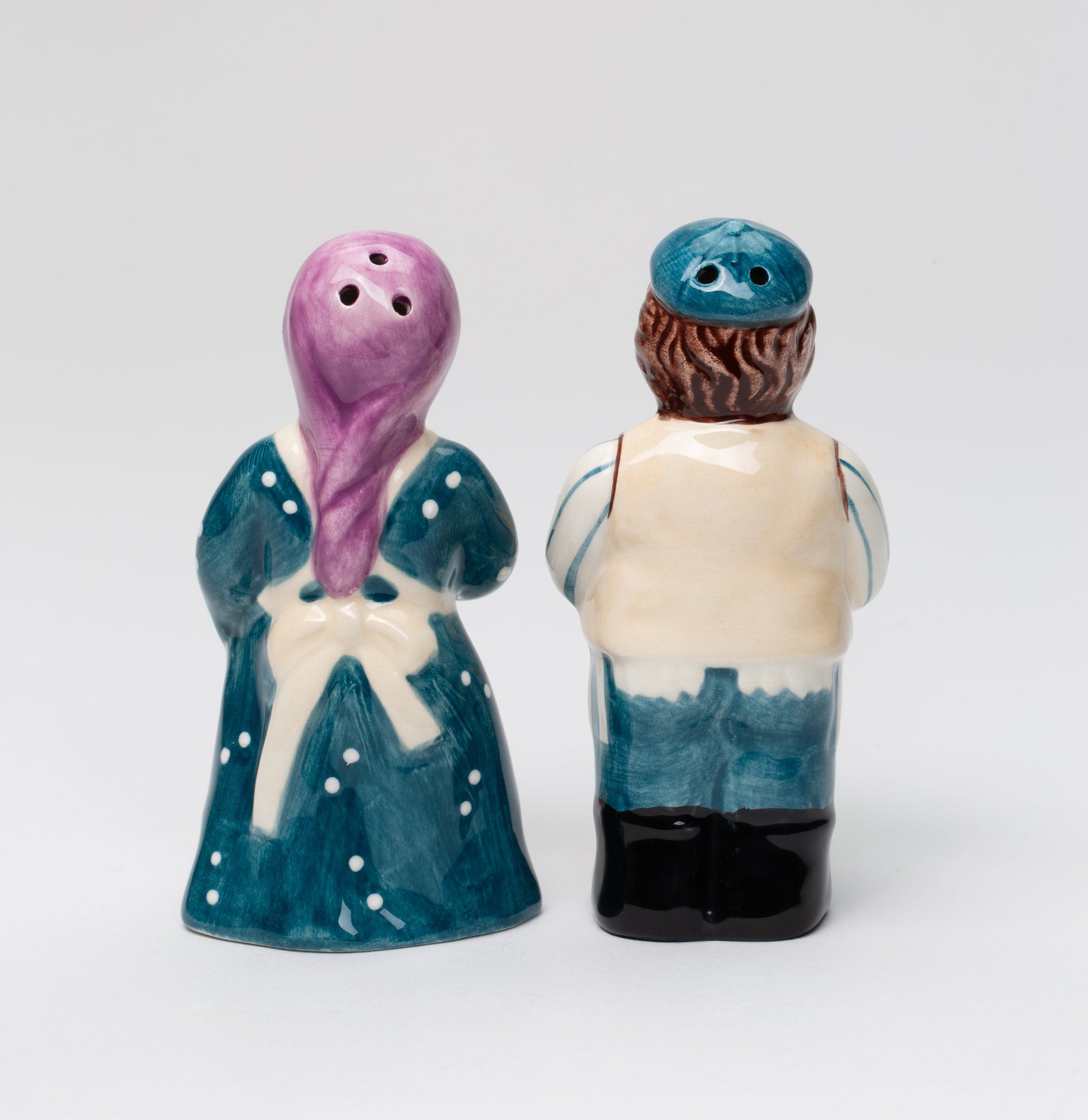 Ceramic Jewish Farmers Salt and Pepper Shakers Hanukkah Decor Hanukkah Gift Jewish Home Decor - Salt & Pepper Shakers
