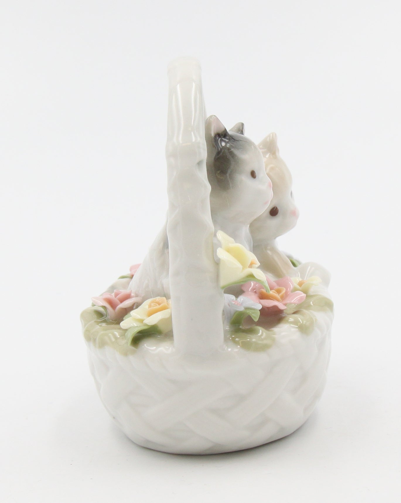 Ceramic Kittens In Basket Figurine Home Décor Gift for Her Gift for Mom Kitchen Décor Cat Lovers Gift Pet Loss Gift