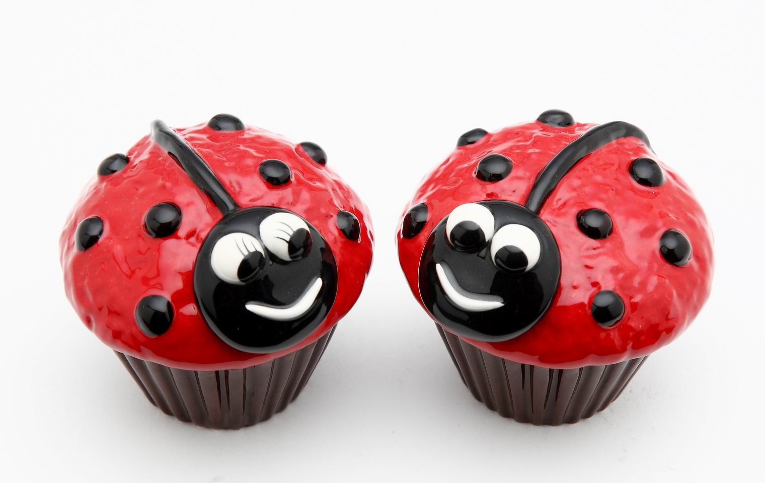Ladybug Cupcake Salt & Pepper - kevinsgiftshoppe