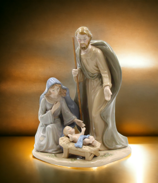Ceramic Large Size Holy Family Nativity Figurine Home Décor Religious Décor Religious Gift Church Décor Baptism Gift