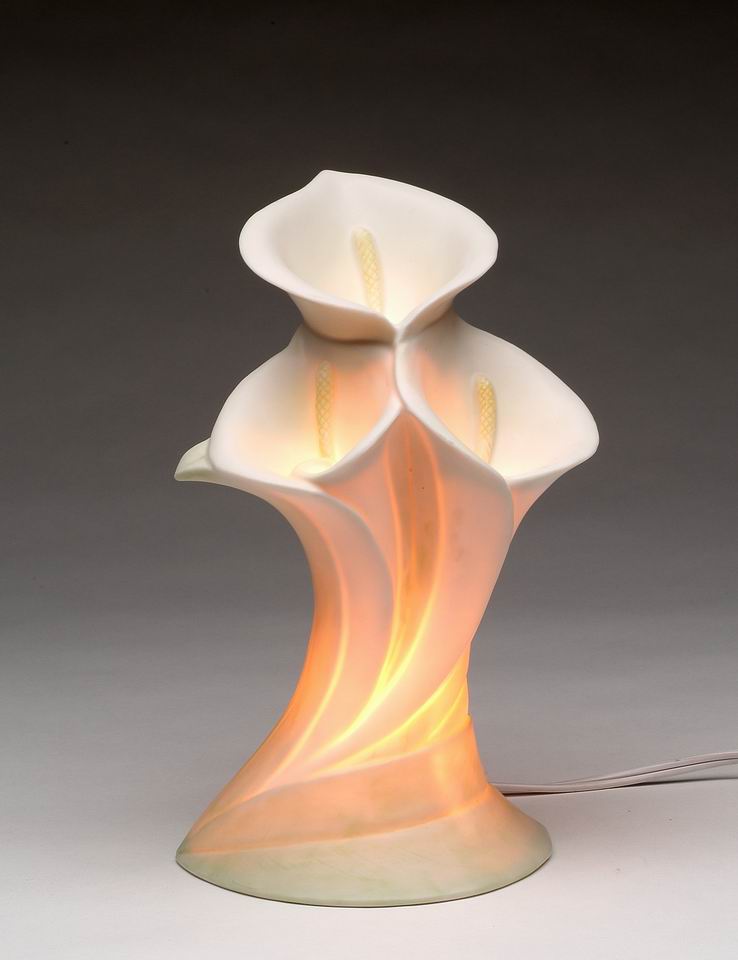 Ceramic Lily Flower Nightlight Home Decor Wedding Decor Gift for Her Gift for Mom - Night Lights & Ambient Lighting