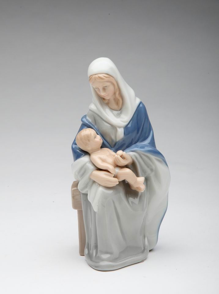 Ceramic Madonna Holding Baby Figurine Religious Décor Religious Gift Church Décor Church Gift Baptism Gift - Figurine