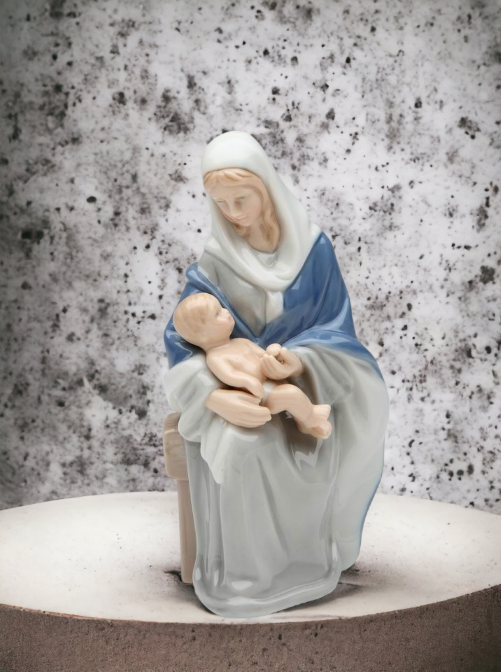 Ceramic Madonna Holding Baby Figurine Religious Décor Religious Gift Church Décor Church Gift Baptism Gift - Figurine