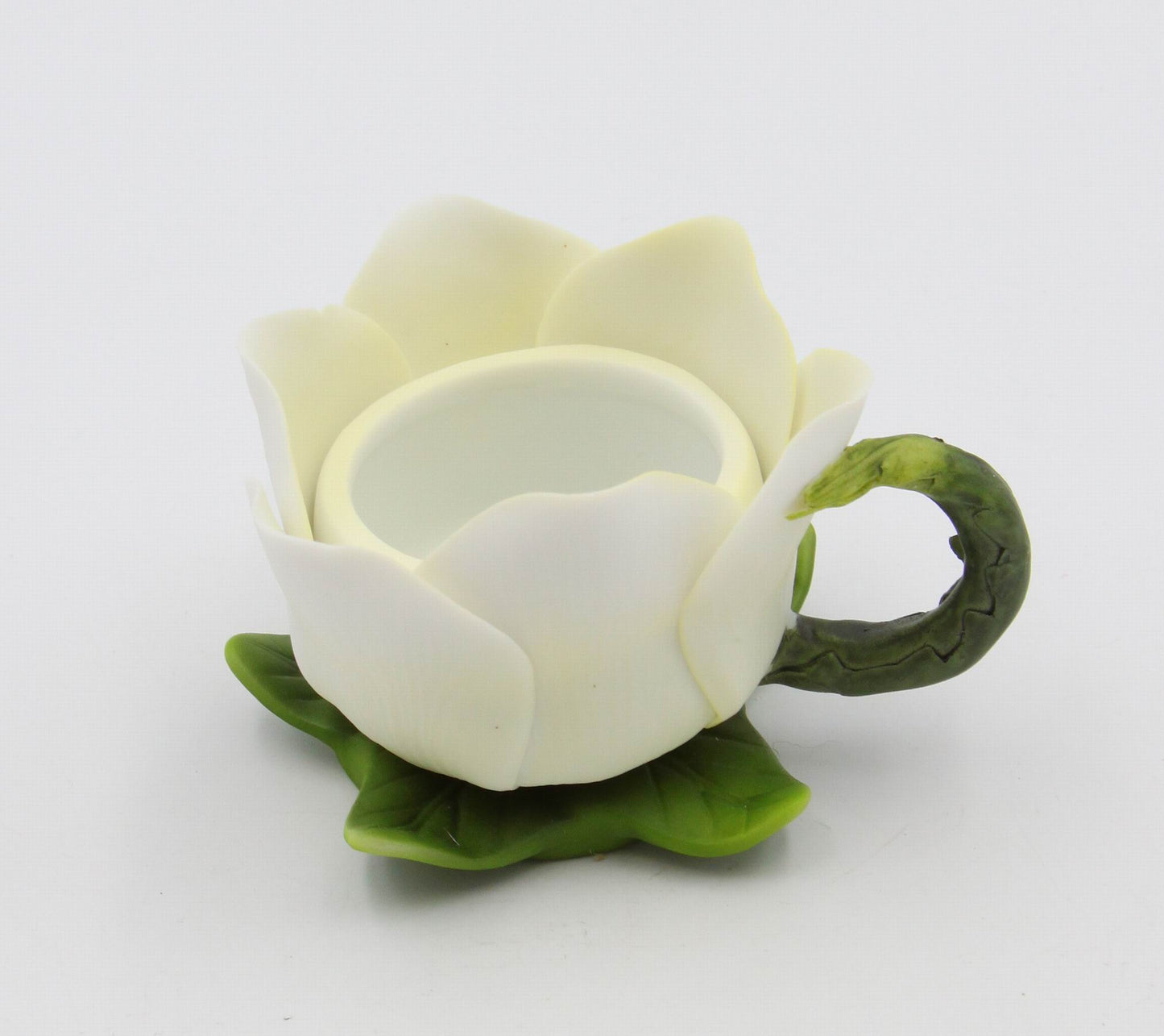 Ceramic Magnolia Flower Votive Candle Holder Home Décor Gift for Her Gift for Mom Nature Lover Gift Vintage Decor