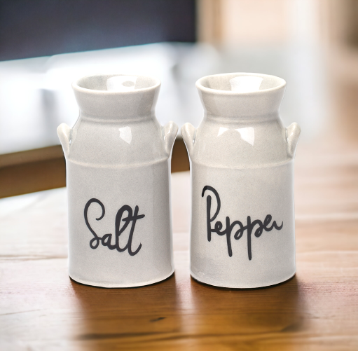 Ceramic Milk Jug Salt And Pepper Shakers Home Décor Gift for Her Mom Farmhouse Kitchen Décor Vintage Decor - Salt &
