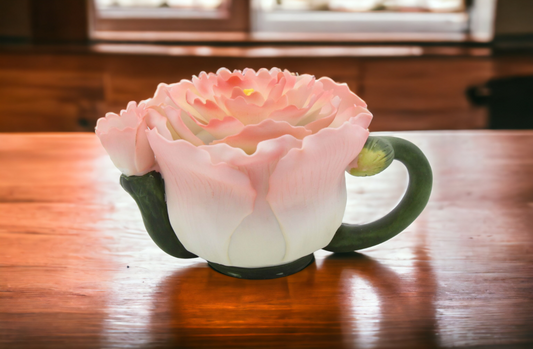 Ceramic Mini Peony Flower Teapot Figurine Gift for Her Gift for Mom Kitchen Décor Tea Party Décor Café Décor Spring