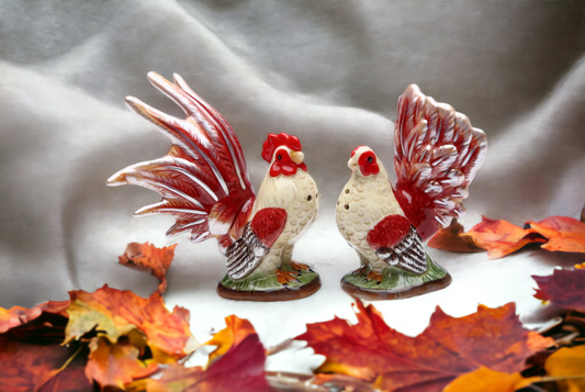 Ceramic Mini Red Rooster Salt And Pepper Shakers Home Décor Gift for Her Gift for Mom Kitchen Décor Farmhouse Décor