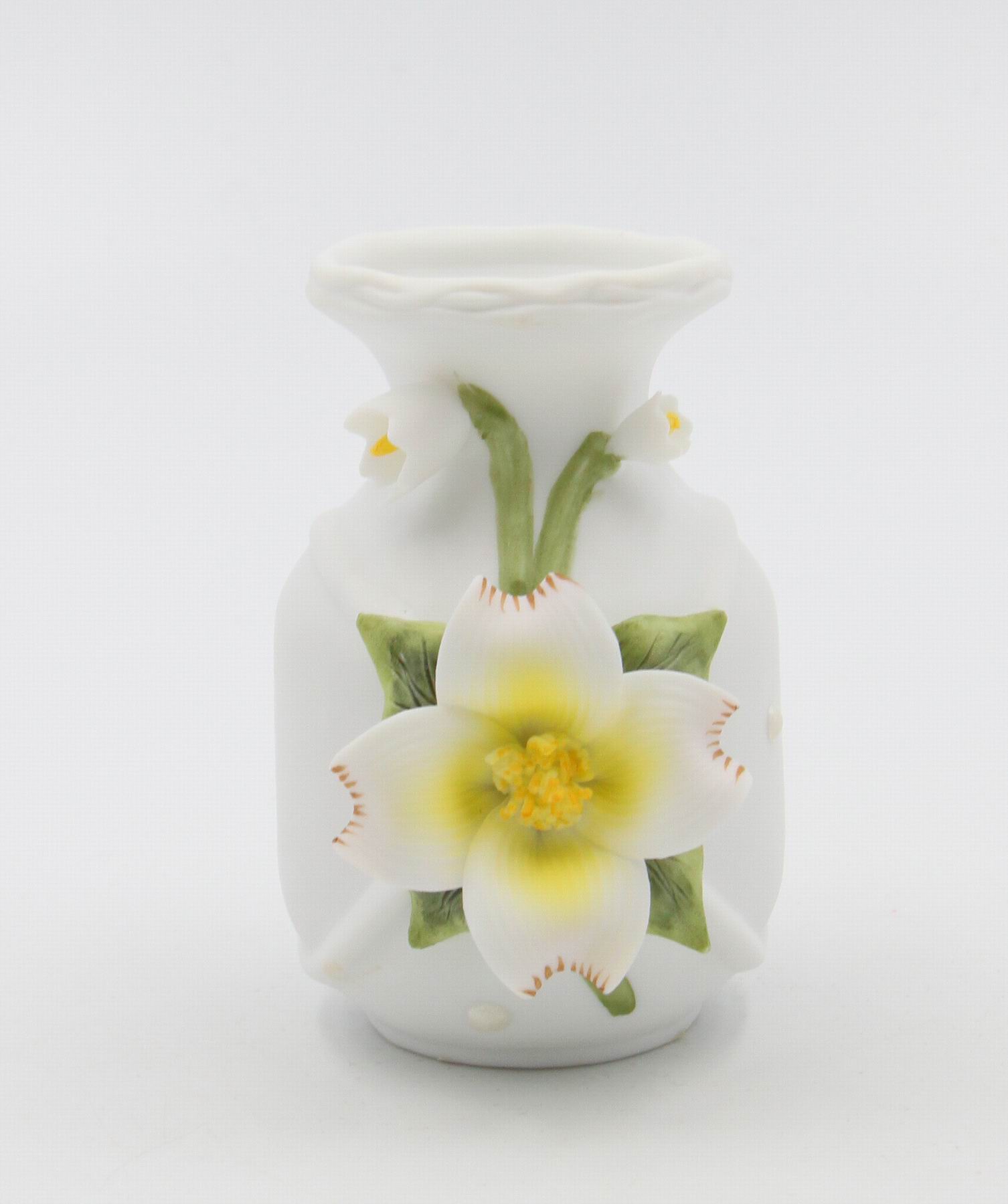 Ceramic Mini Vase with White Flower Incense Jar Wedding Décor or Gift Anniversary Décor or Gift Home Décor Vanity Decor