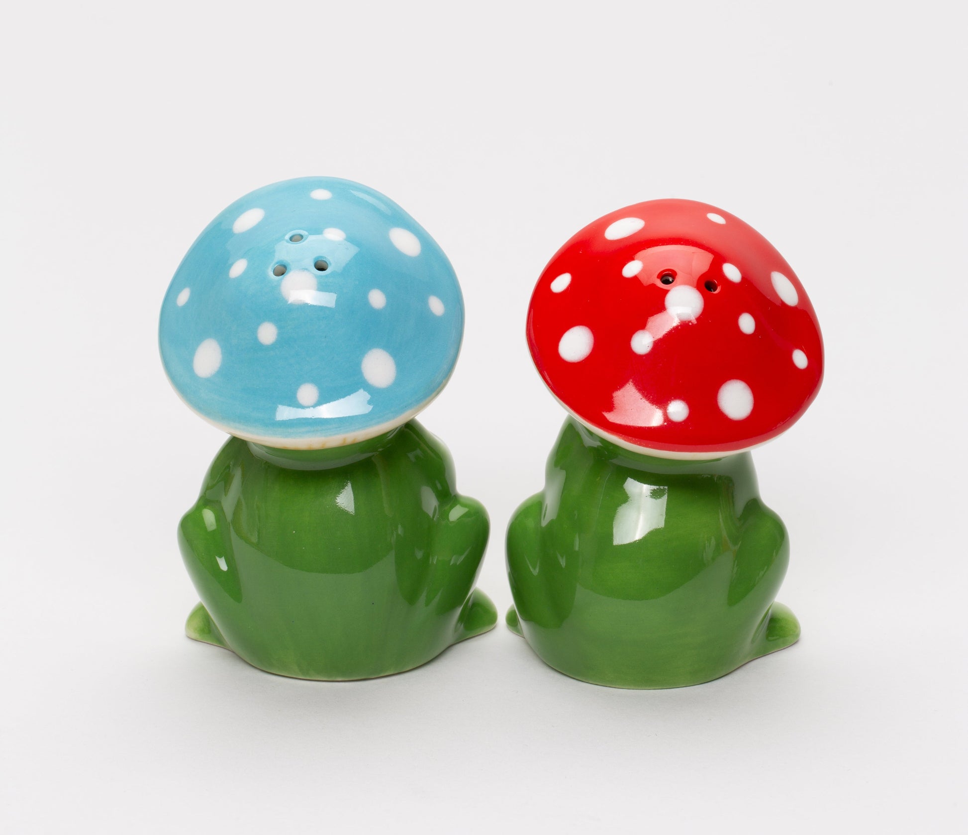 Ceramic Mushroom Frog Salt And Pepper Shakers Home Décor Gift for Her Gift for Mom Kitchen Décor Farmhouse Décor Nature