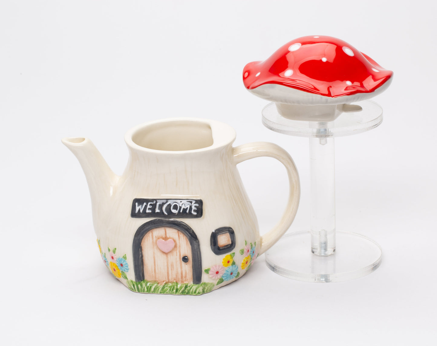 Ceramic Mushroom Teapot Tea Party Decor Gift for Her Gift for Mom Kitchen Décor Farmhouse Décor Nature Lover Gift