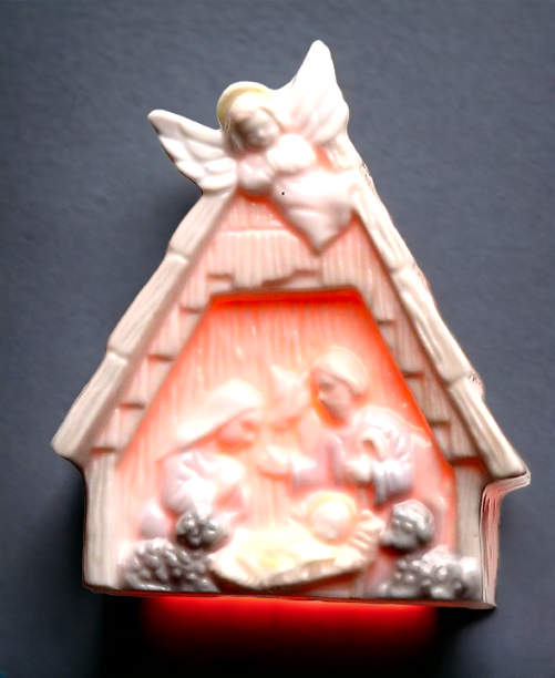 Ceramic Nativity Plug-In Night Light Christmas Décor Religious Décor Religious Gift Church Décor Baptism Gift Easter