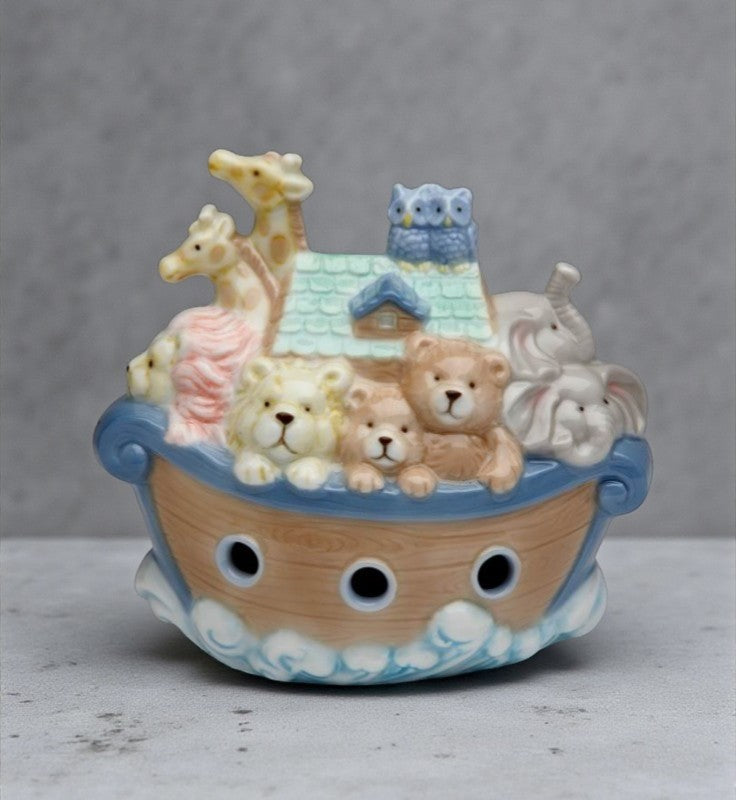 Ceramic Noah’s Ark Piggy Bank Home Décor Religious Décor Religious Gift Church Décor Baptism Gift Nursery Room Decor