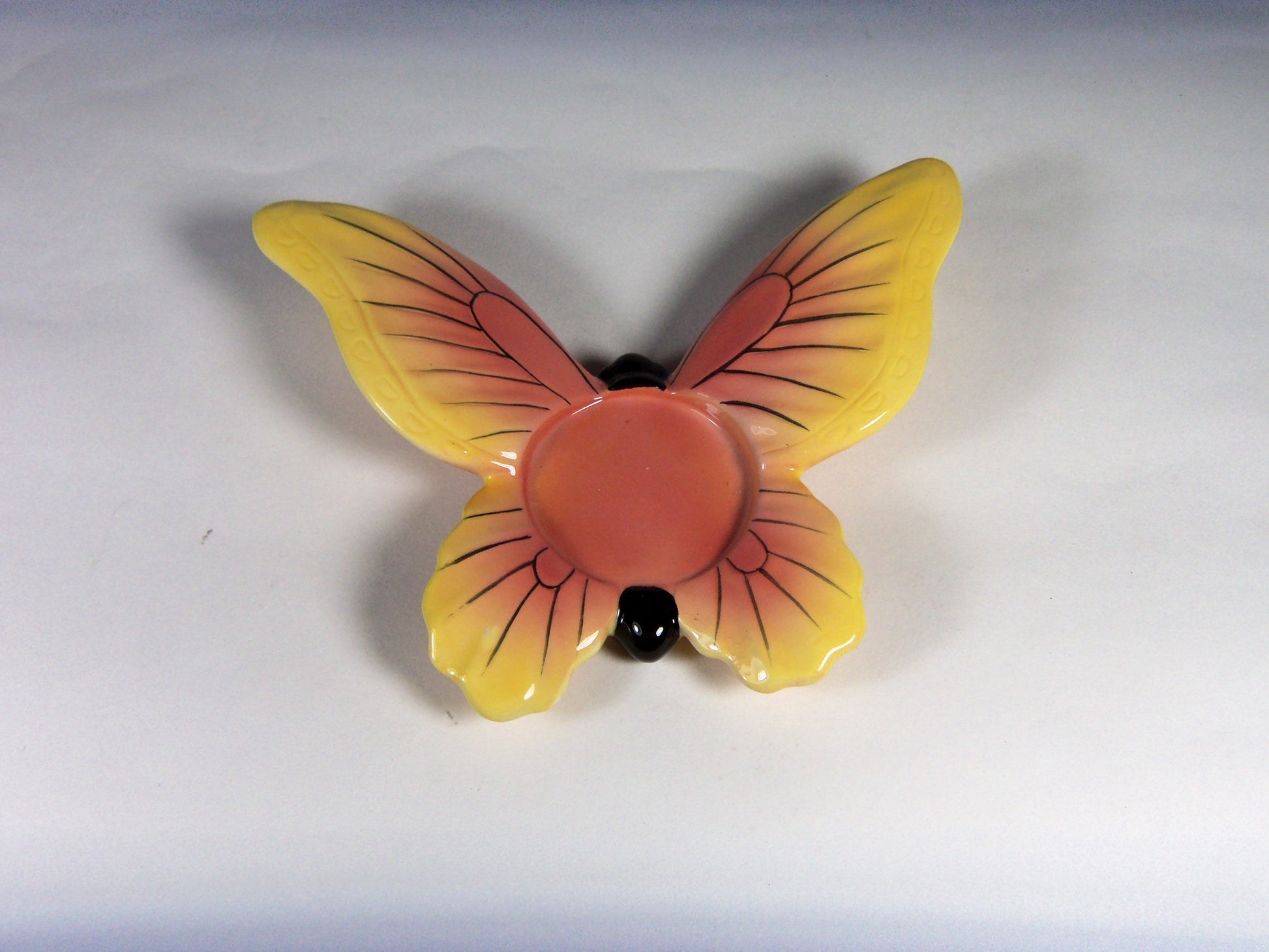 Ceramic Orange Butterfly Tealight Candle Holder Home Decor Bathroom Decor Gift for Her Gift for Mom - Candle holder