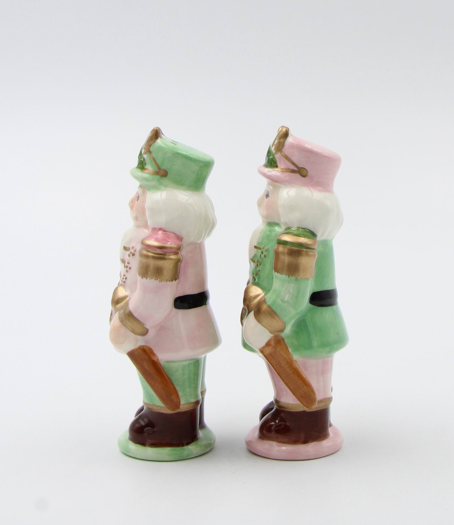 Ceramic Pastel Color Nutcracker Salt And Pepper Shakers Home Décor Gift for Her Gift for Mom Kitchen Décor Christmas