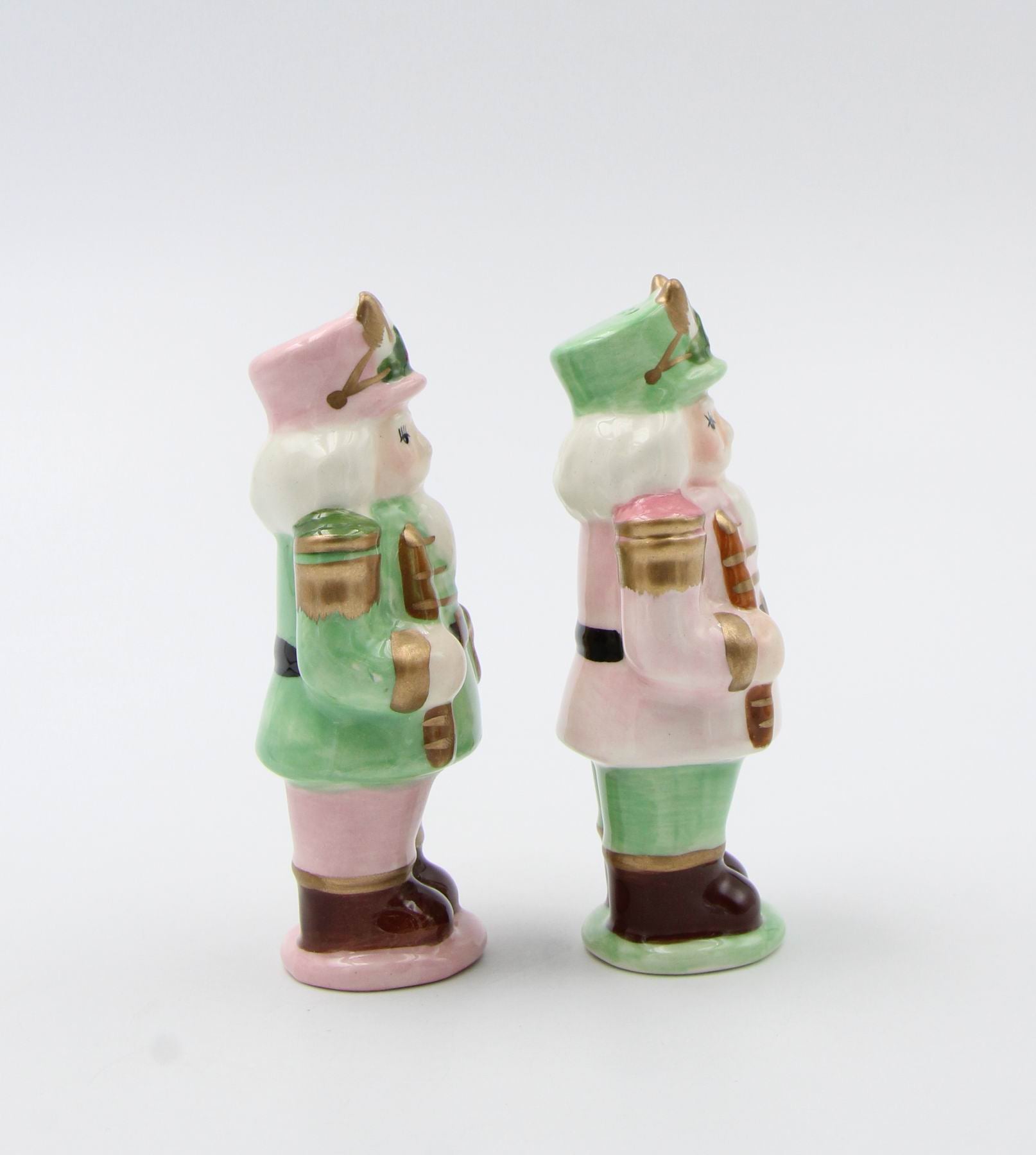 Ceramic Pastel Color Nutcracker Salt And Pepper Shakers Home Décor Gift for Her Gift for Mom Kitchen Décor Christmas