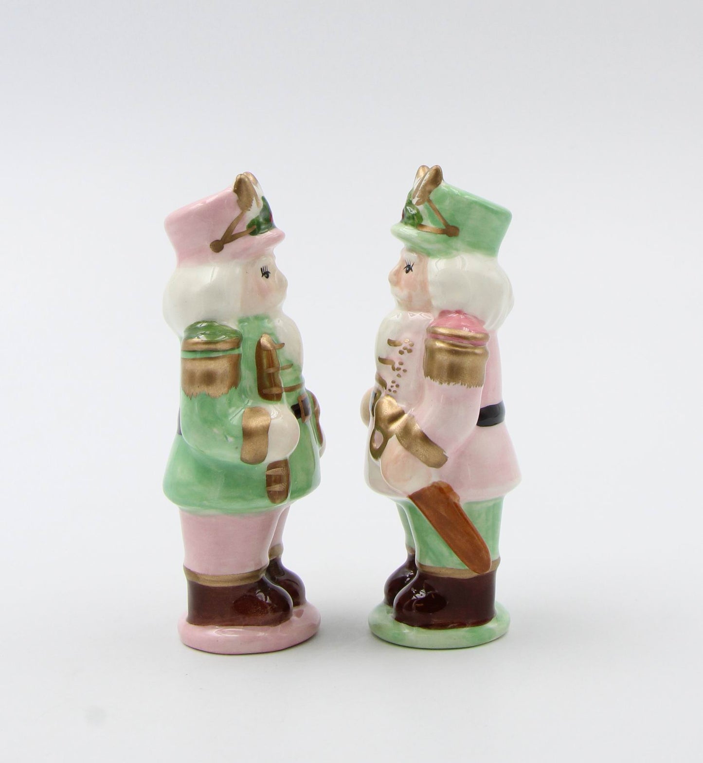 Ceramic Pastel Color Nutcracker Salt And Pepper Shakers Home Décor Gift for Her Gift for Mom Kitchen Décor Christmas