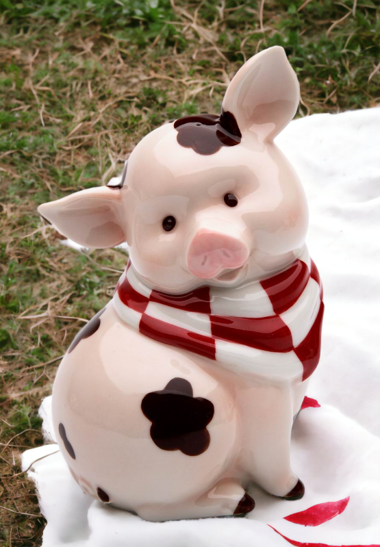 Ceramic Pig Piggy Bank Home Décor Gift for Her Gift for Mom Kitchen Décor Farmhouse Décor - Piggy Banks & Money Jars