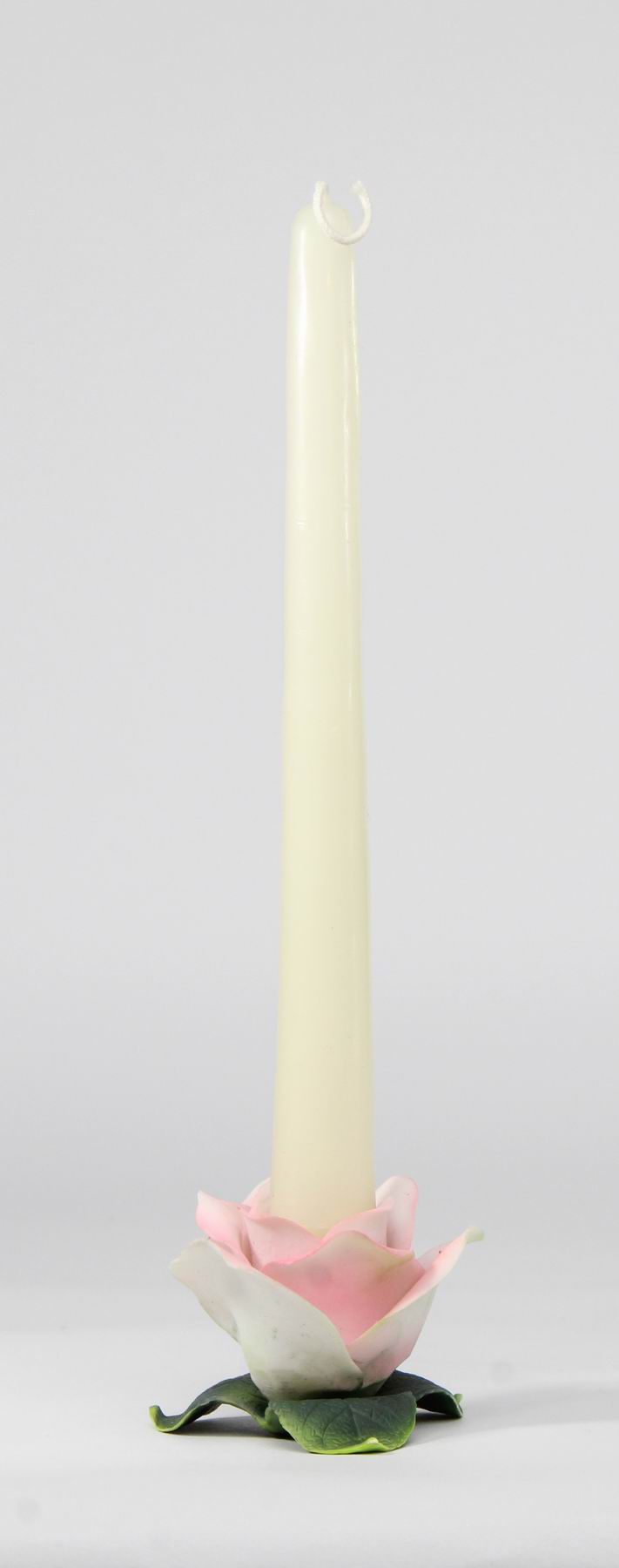Ceramic Pink Rose Taper Candle Holder Wedding Décor or Gift Anniversary Décor or Gift Home Décor - Candle holder