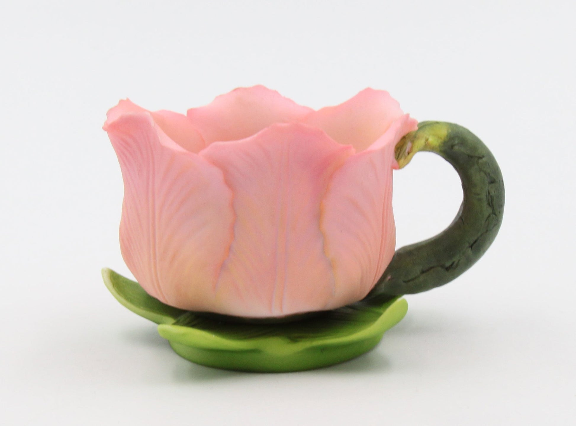 Ceramic Pink Tulip Flower Votive Candle Holder Spring Decor Vintage Decor Gift for Her Gift for Mom - Candle holder