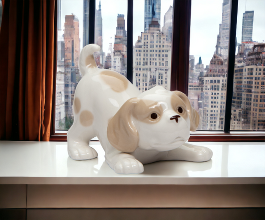 Ceramic Playful Dog Figurine Home Décor Gift for Her Mom Him Dad Friend Dog Lover Gift Pet Loss Gift - Figurine
