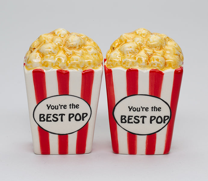 Ceramic Popcorn Salt and Pepper Shakers Popcorn Lover Gift Father’s Day Gift - Salt & Pepper Shakers