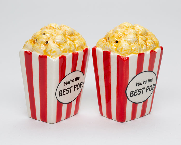 Ceramic Popcorn Salt and Pepper Shakers Popcorn Lover Gift Father’s Day Gift - Salt & Pepper Shakers