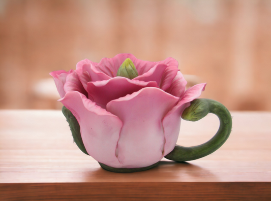 Ceramic Poppy Flower Teapot Figurine Home Décor Gift for Her Gift for Mom Nature Lover Gift - Figurine