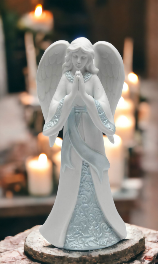 Ceramic Praying Angel Figurine Home Décor Religious Décor Religious Gift Church Décor Baptism Gift