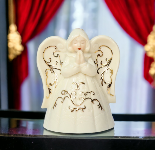 Ceramic Praying Angel Tealight Holder Religious Décor Religious Gift Church Décor Church Gift Baptism Gift - Candle