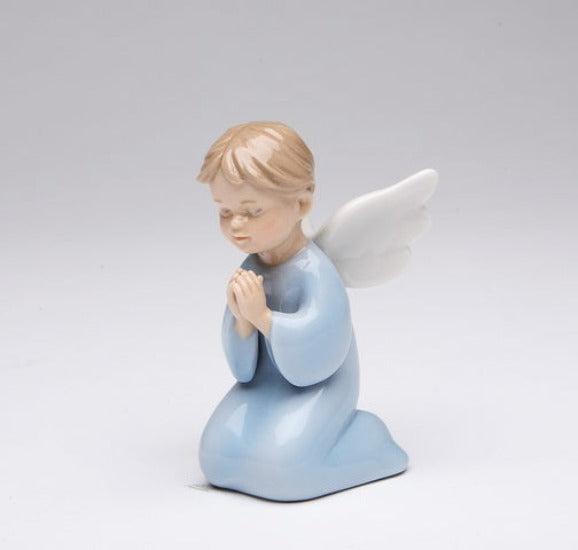 Ceramic Praying Boy Angel with Wings Figurine Home Décor Religious Décor Religious Gift Church Décor Baptism Gift