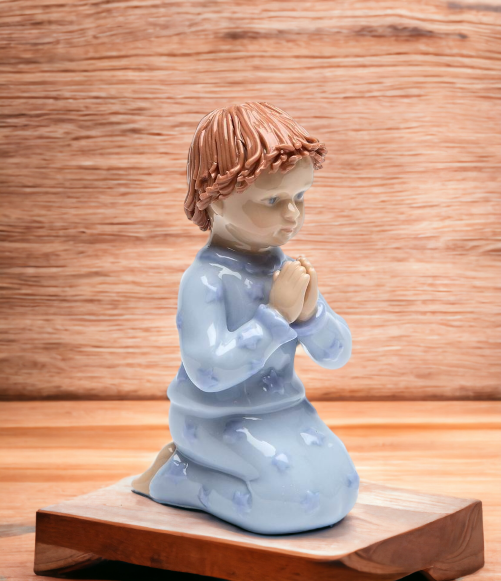 Ceramic Praying Boy Figurine Religious Décor Religious Gift Church Décor Church Gift Baptism Gift - Figurine