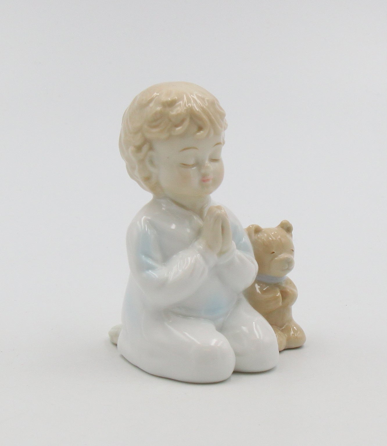 Ceramic Praying Boy Figurine Religious Décor Religious Gift Church Décor Baptism Gift - Figurines