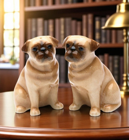 Ceramic Pug Dog Salt & Pepper Shakers Home Décor Gift for Her Gift for Mom Kitchen Décor Dog Lover Gift Pet Loss Gift