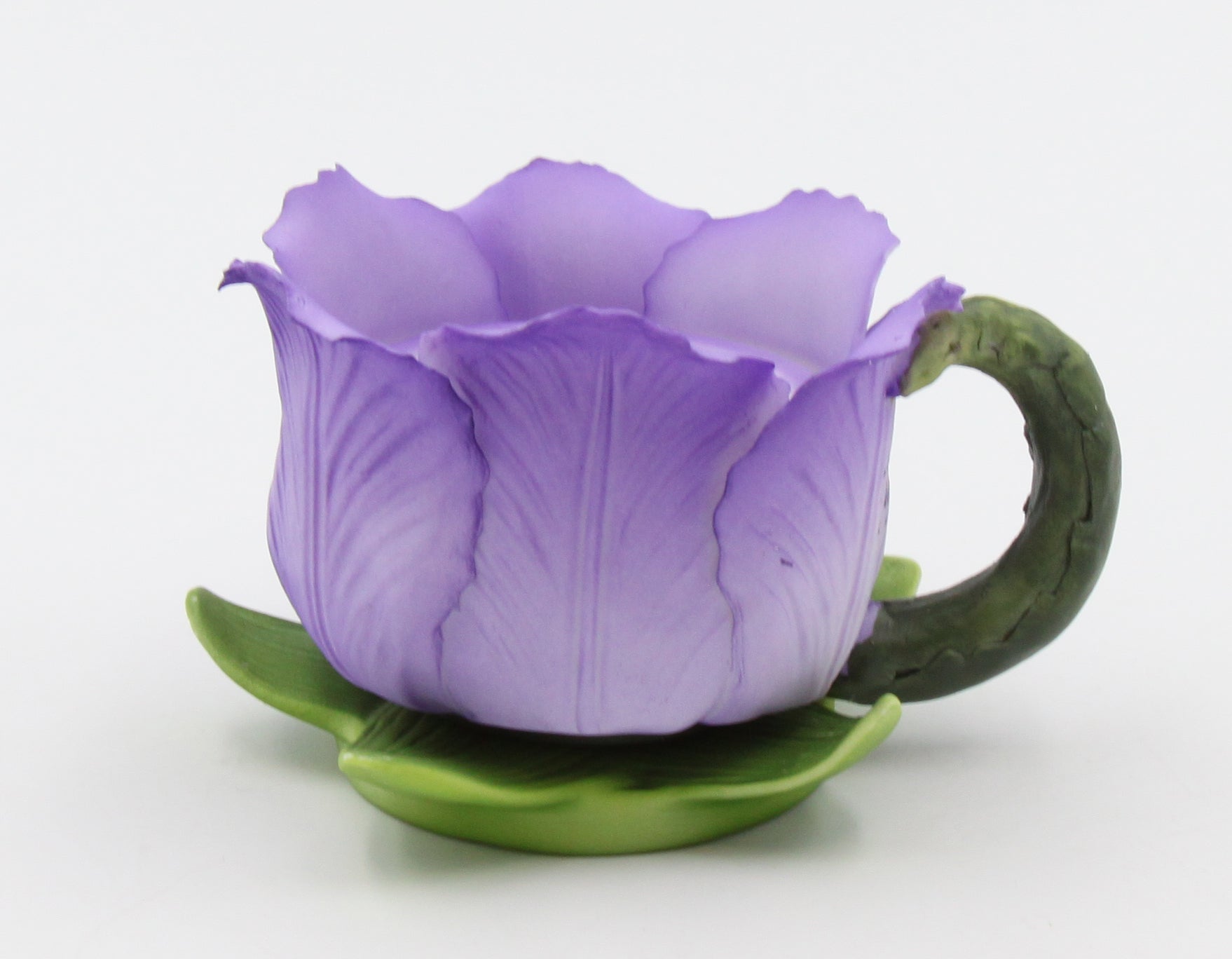 Ceramic Purple Tulip Flower Votive Candle Holder Gift for Her Gift for Mom Home Decor - Candle holder
