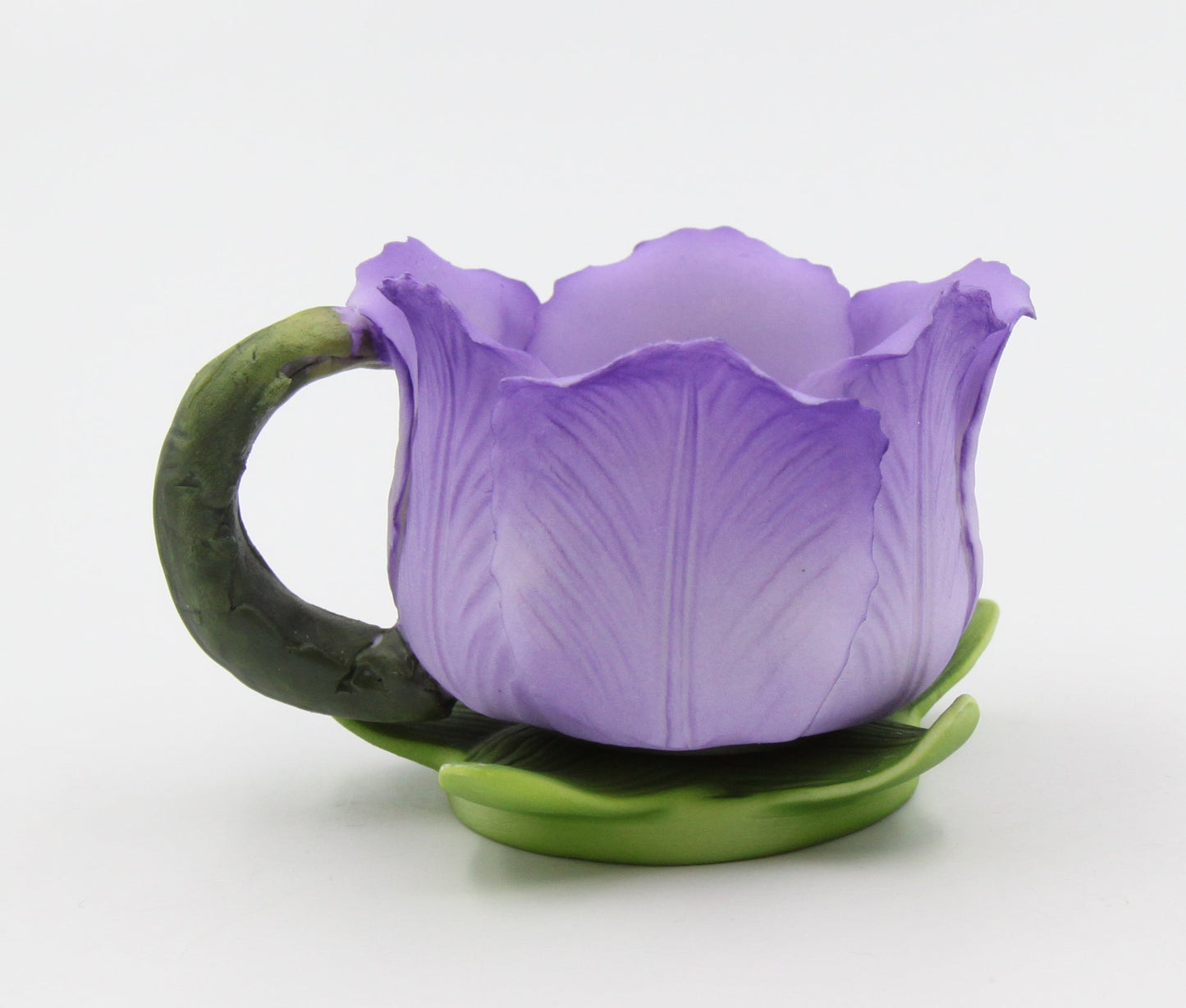 Ceramic Purple Tulip Flower Votive Candle Holder Gift for Her Gift for Mom Home Decor - Candle holder