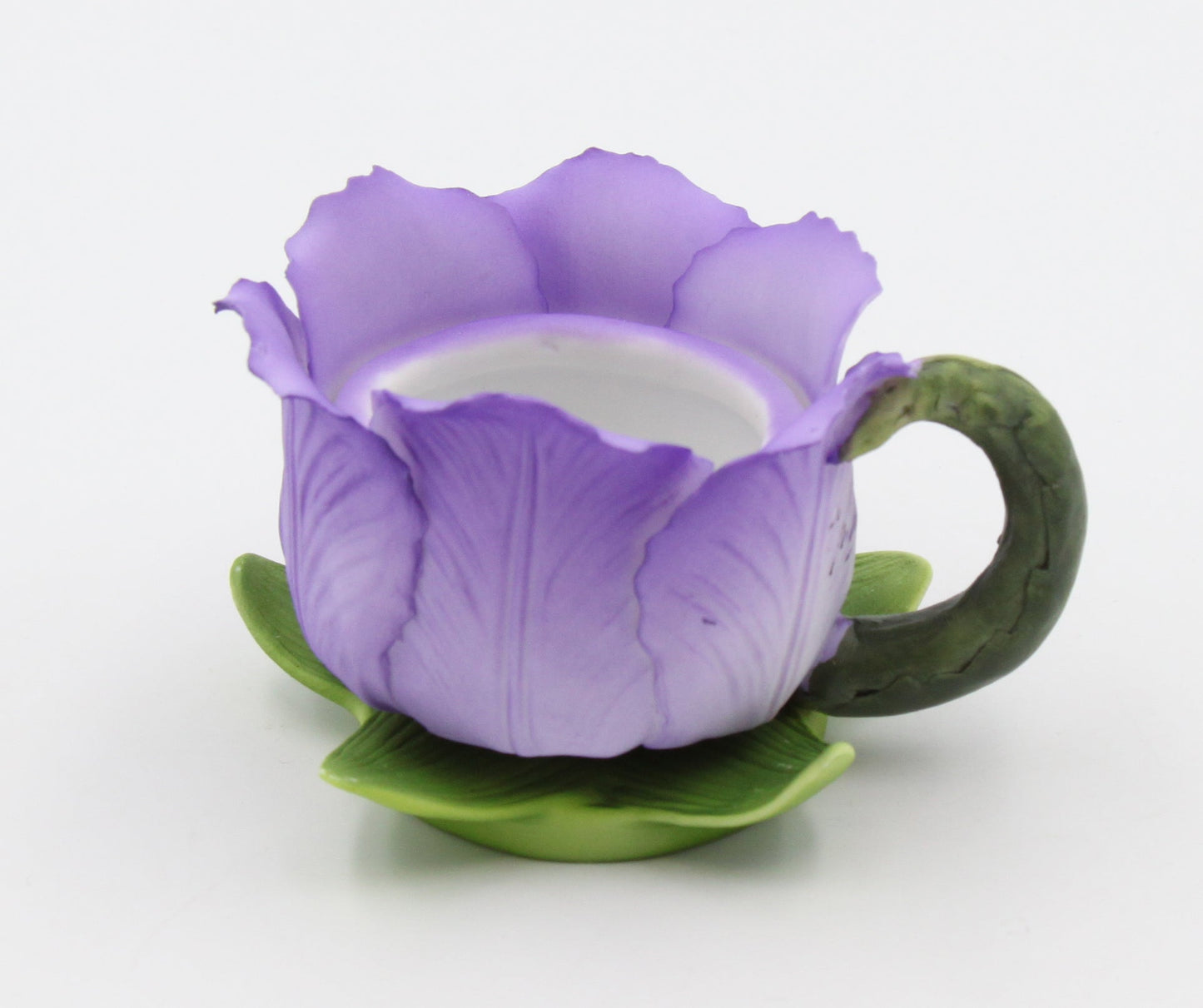 Ceramic Purple Tulip Flower Votive Candle Holder Gift for Her Gift for Mom Home Decor - Candle holder