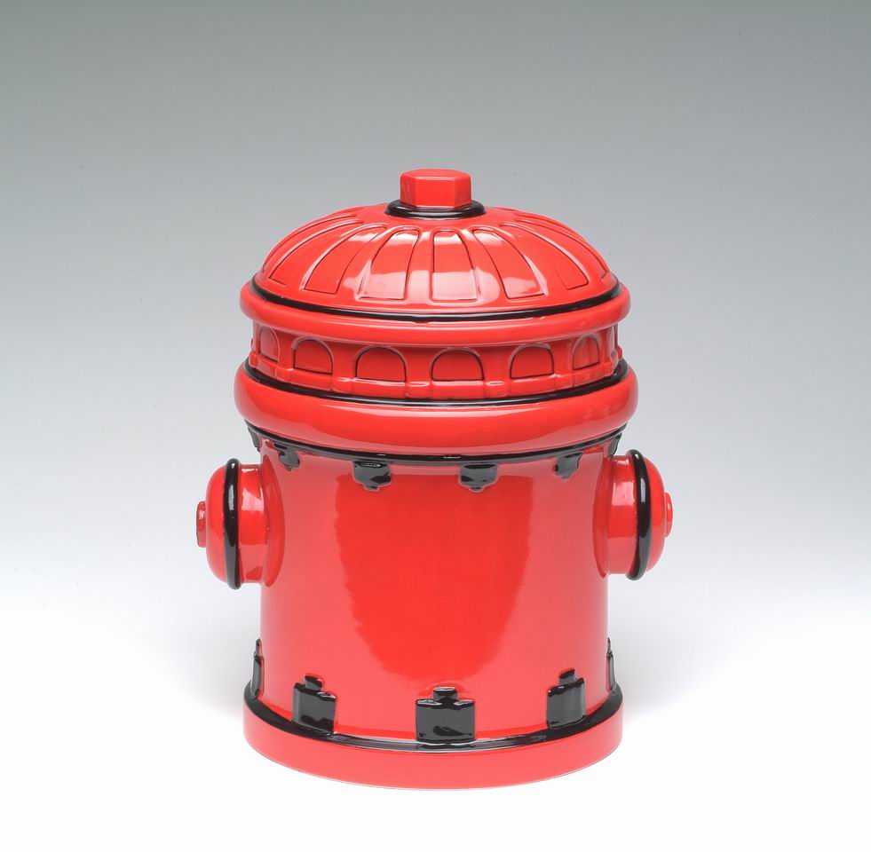 Ceramic Red Fire Hydrant Cookie Jar Gift for Fire Fighter Fire Station Decor Home Decor Gift for Him Gift for Her