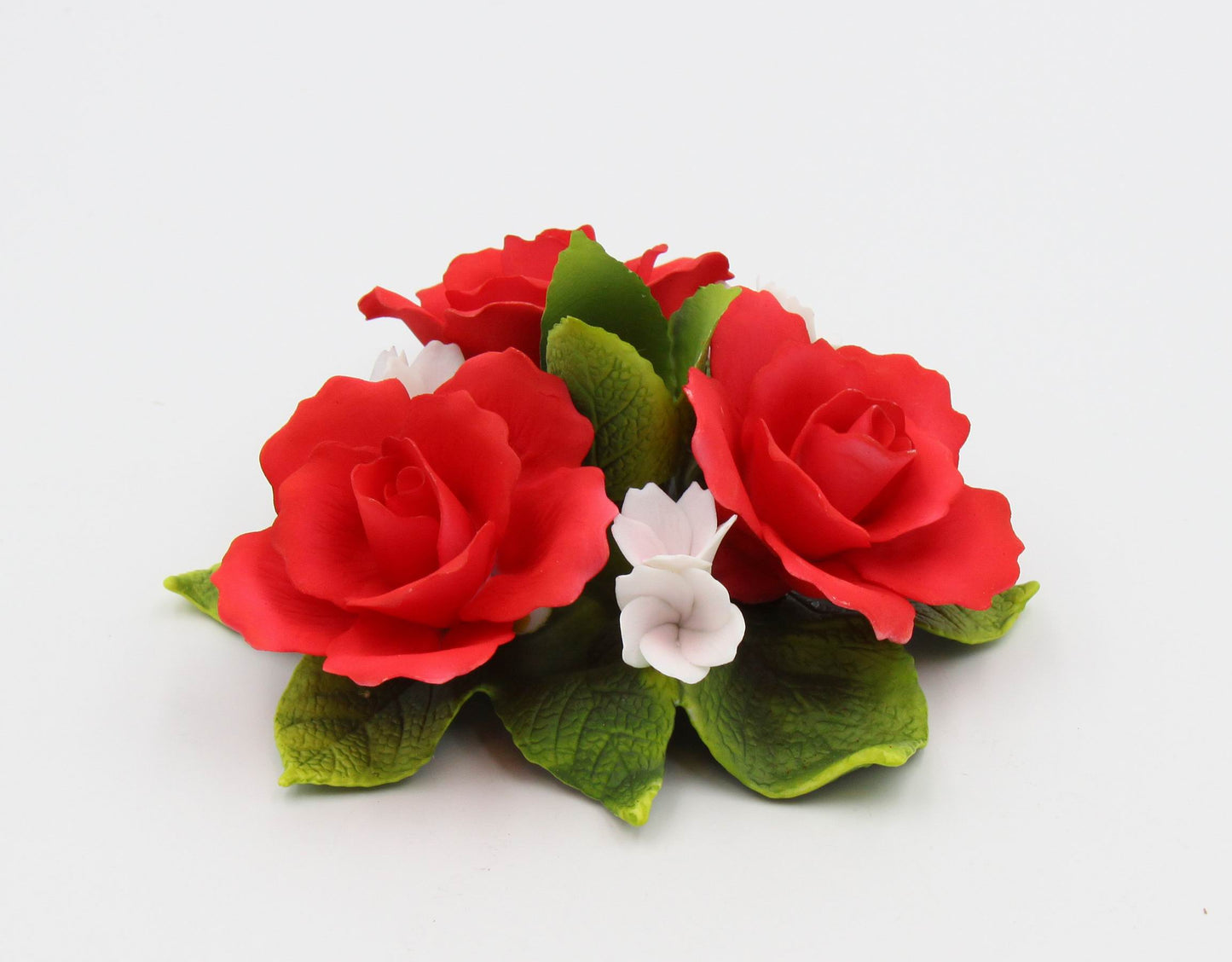 Ceramic Red Rose Flower Candle Holder Wedding Décor or Gift Anniversary Décor or Gift Home Décor - Candle holder