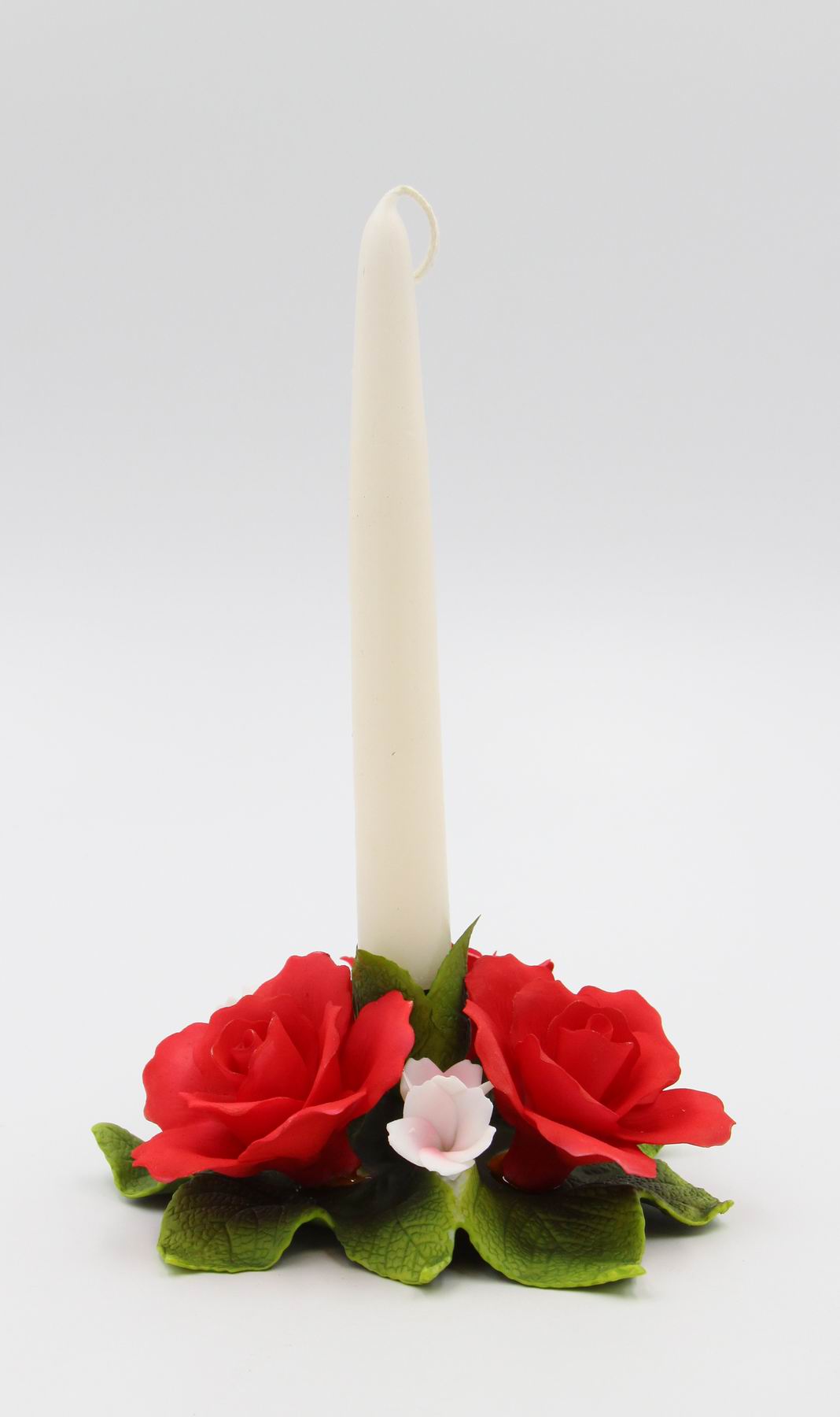 Ceramic Red Rose Flower Candle Holder Wedding Décor or Gift Anniversary Décor or Gift Home Décor - Candle holder