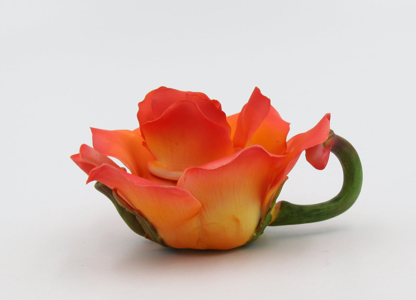 Ceramic Red Rose Flower Teapot Figurine Home Décor Gift for Her Mom Farmhouse Kitchen Décor Vintage Decor - Figurines