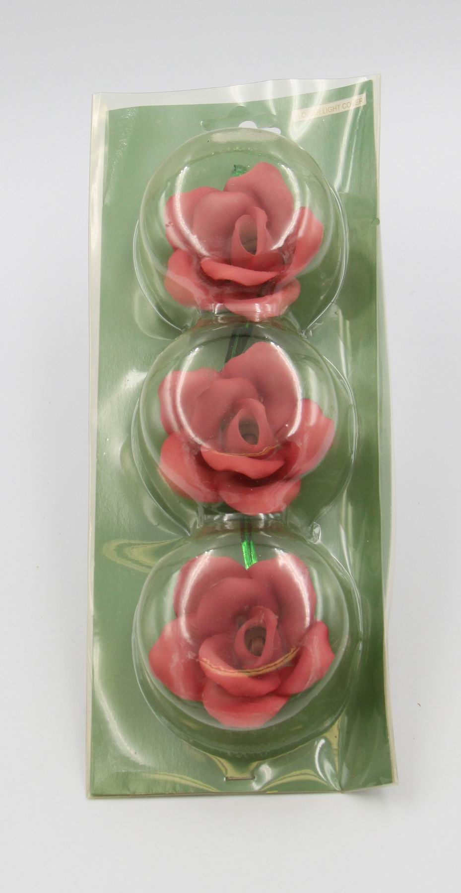 Ceramic Rose Flower Light Covers-Set of 3 Valentines Day Decor Wedding Decor Romantic Decor Gift for Her GIft for Mom