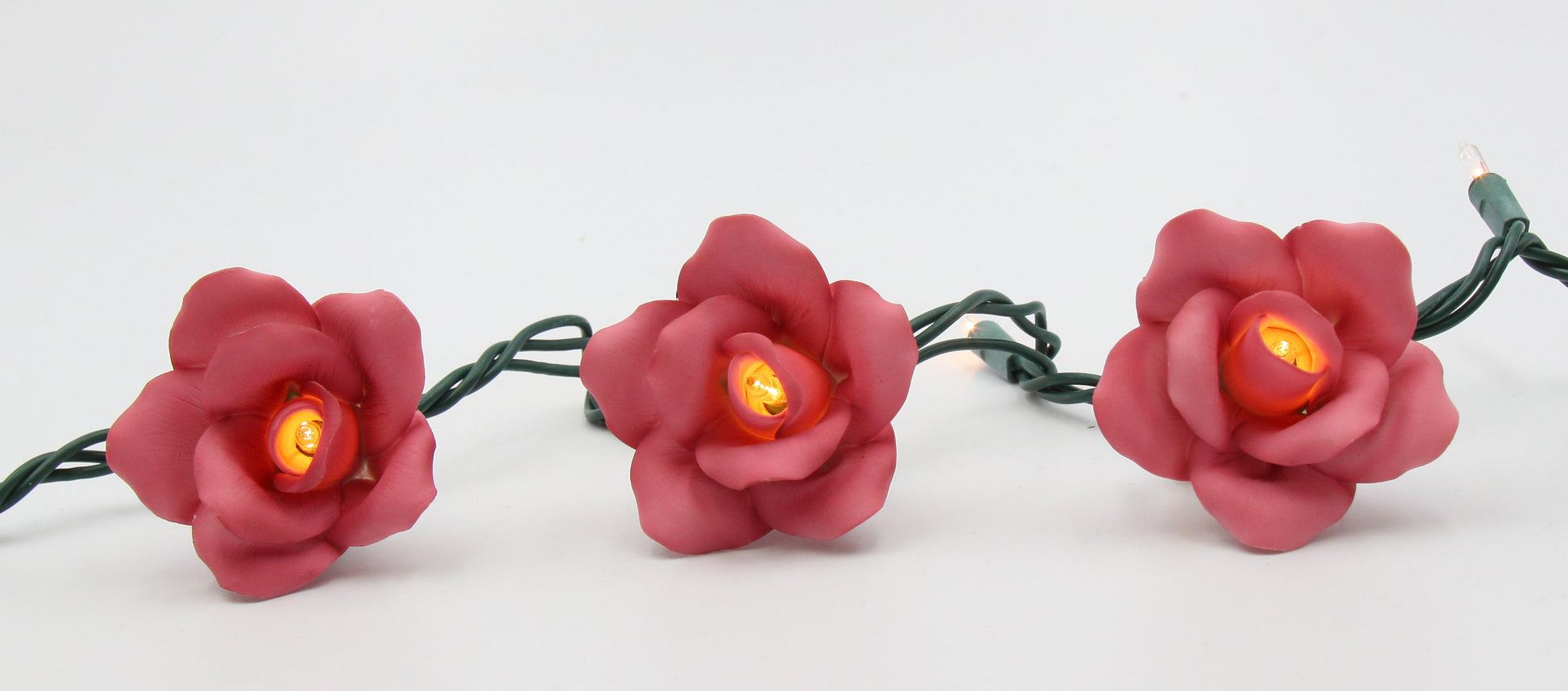 Ceramic Rose Flower Light Covers-Set of 3 Valentines Day Decor Wedding Decor Romantic Decor Gift for Her GIft for Mom